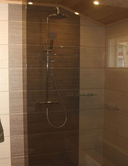 Стеклянная перегородка в душ